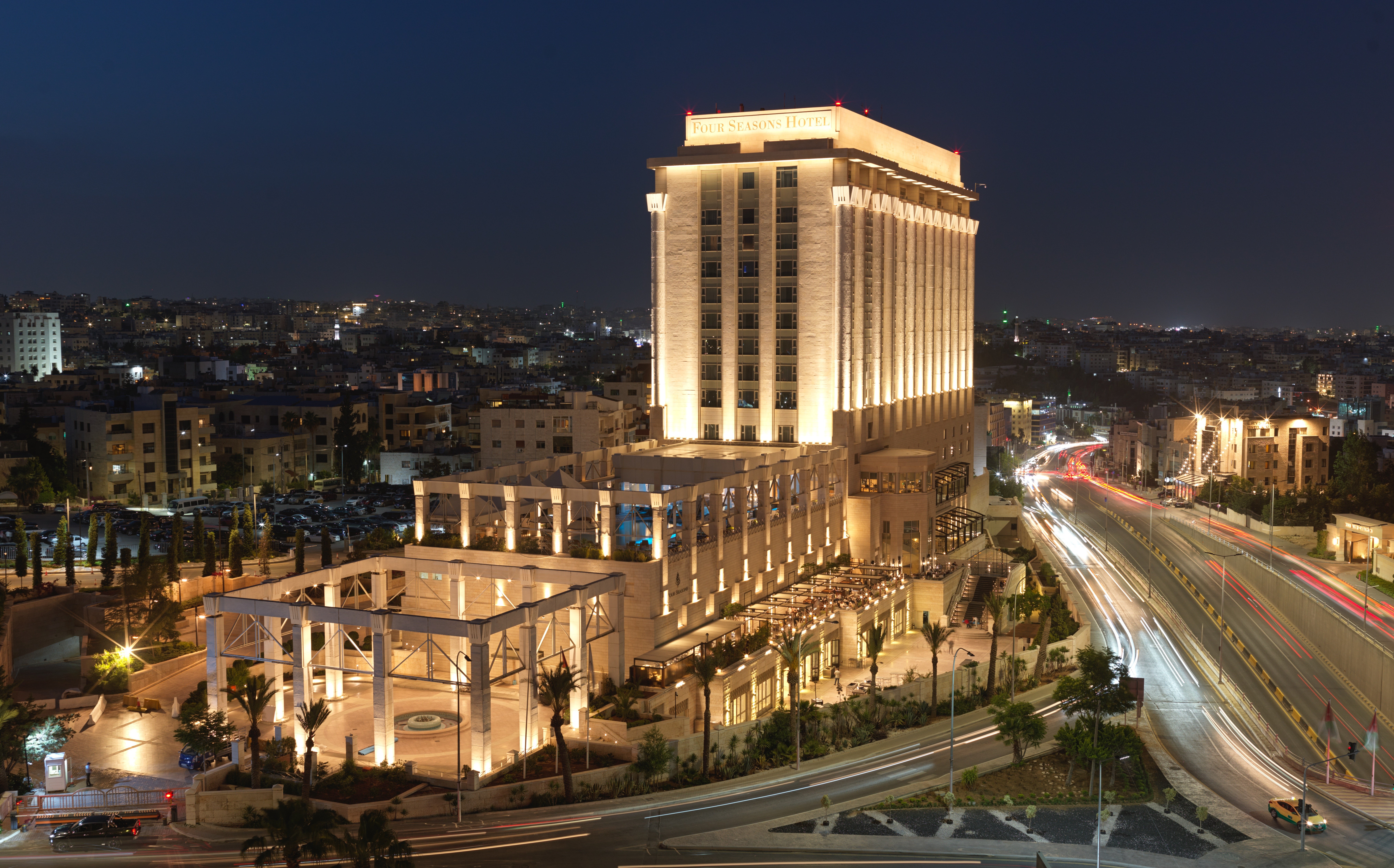 Four Seasons Hotel Amman at Night