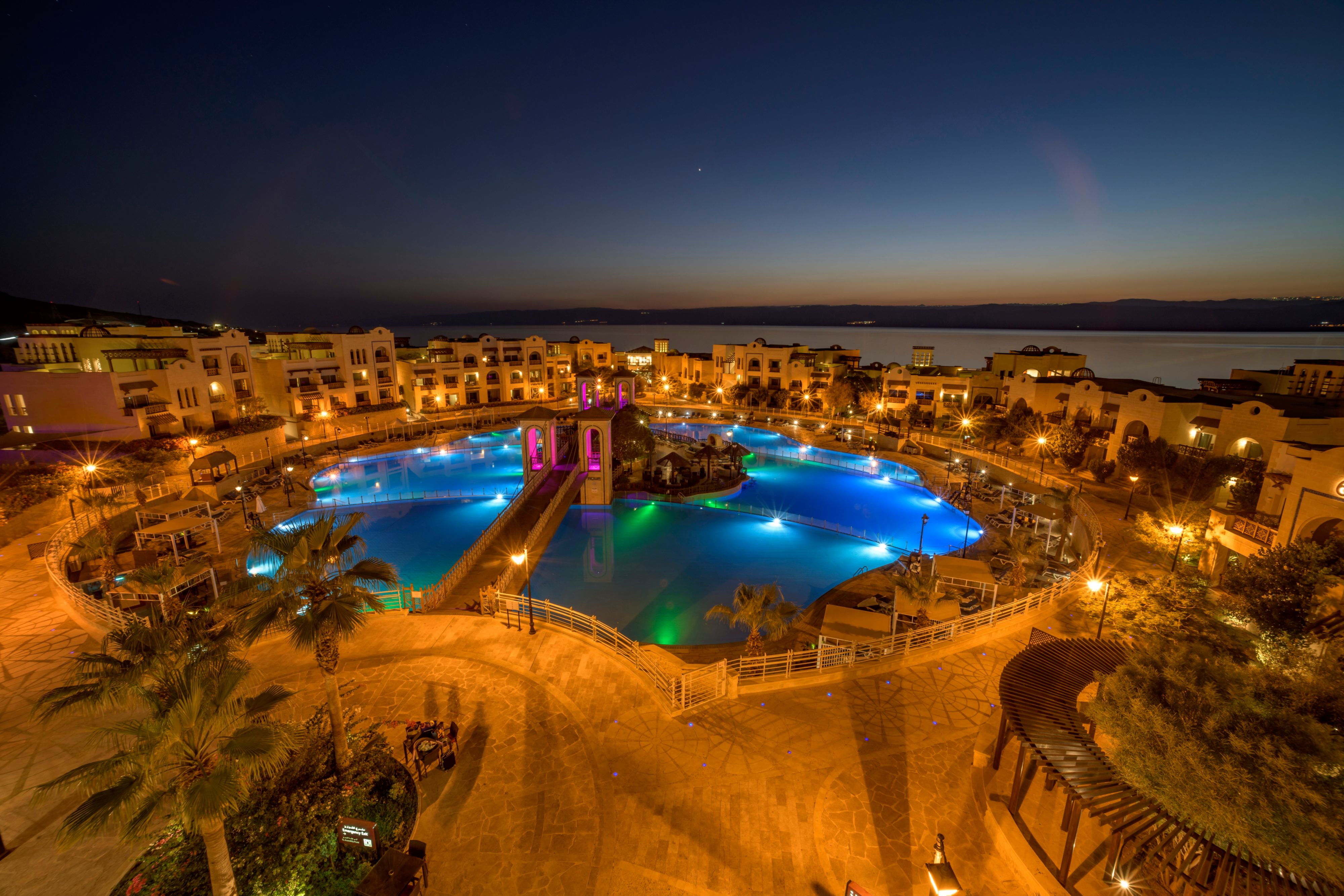 Crowne Plaza Dead Sea Resort at Night