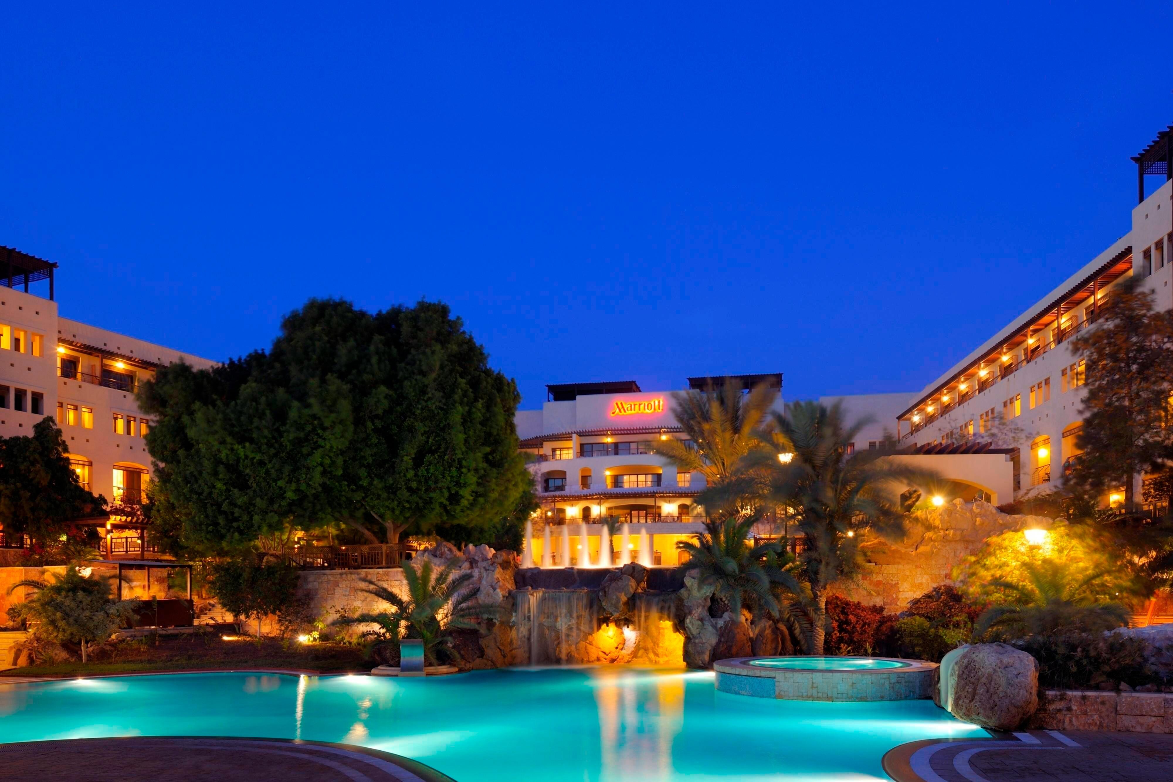 Dead Sea Marriott Resort & Spa at Dusk