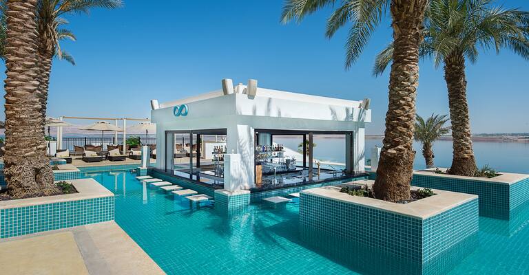 Infinity Pool Bar at Hilton Dead Sea Resort & Spa