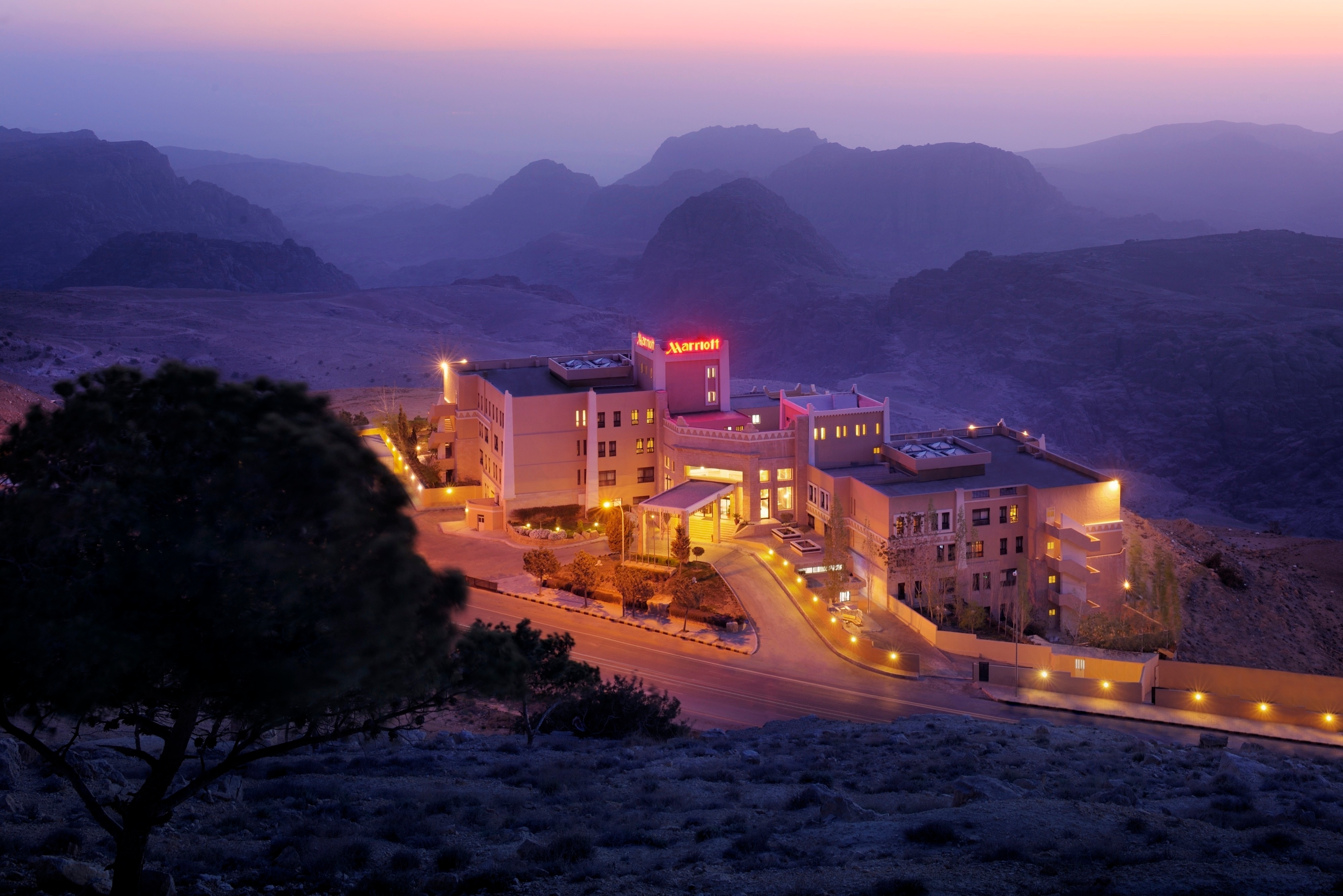 Petra Marriott Hotel at Dusk
