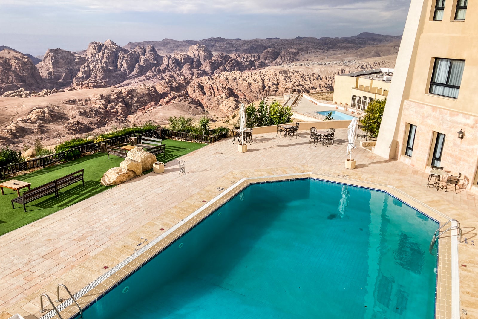 Petra Marriott Hotel Pool and Desert Views