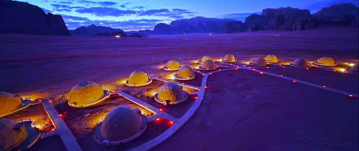 Beyond Wadi Rum Camp at Dusk