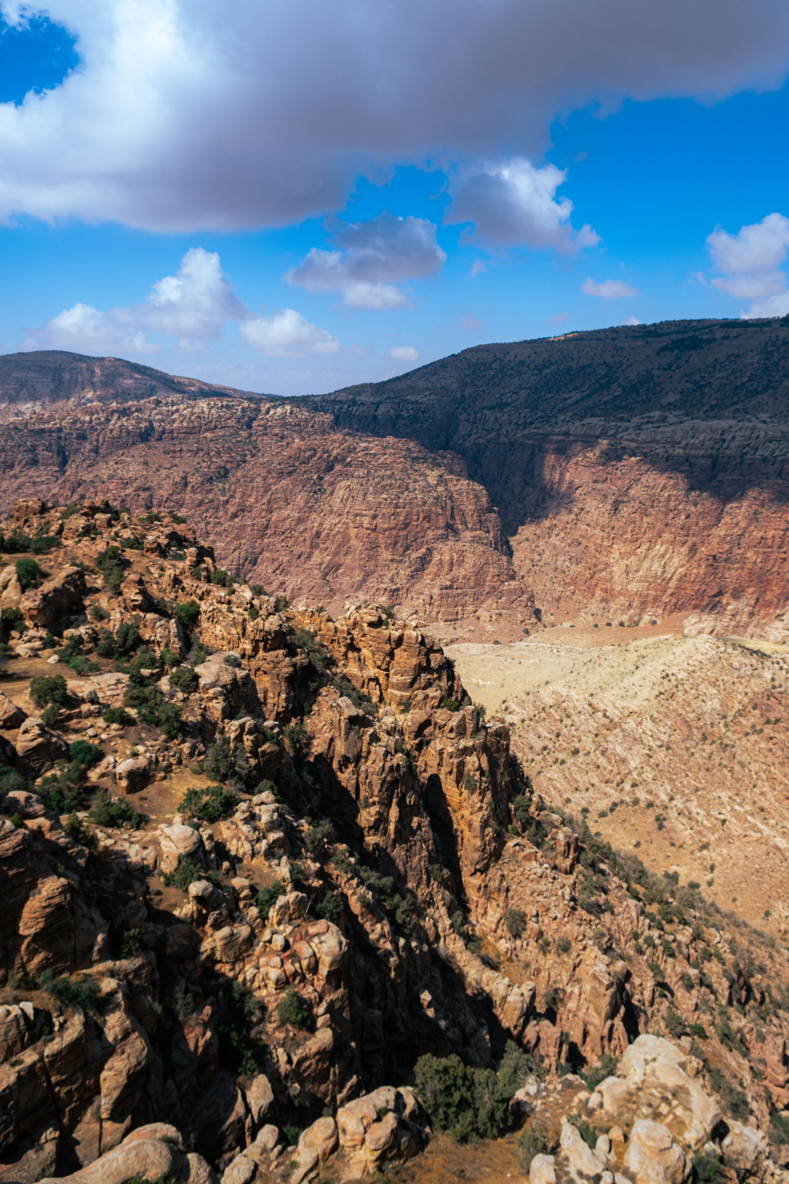 Rugged mountain scenery in Dana Biosphere Reserve.