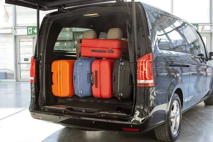 Private minivan with luggage capacity for family transfers