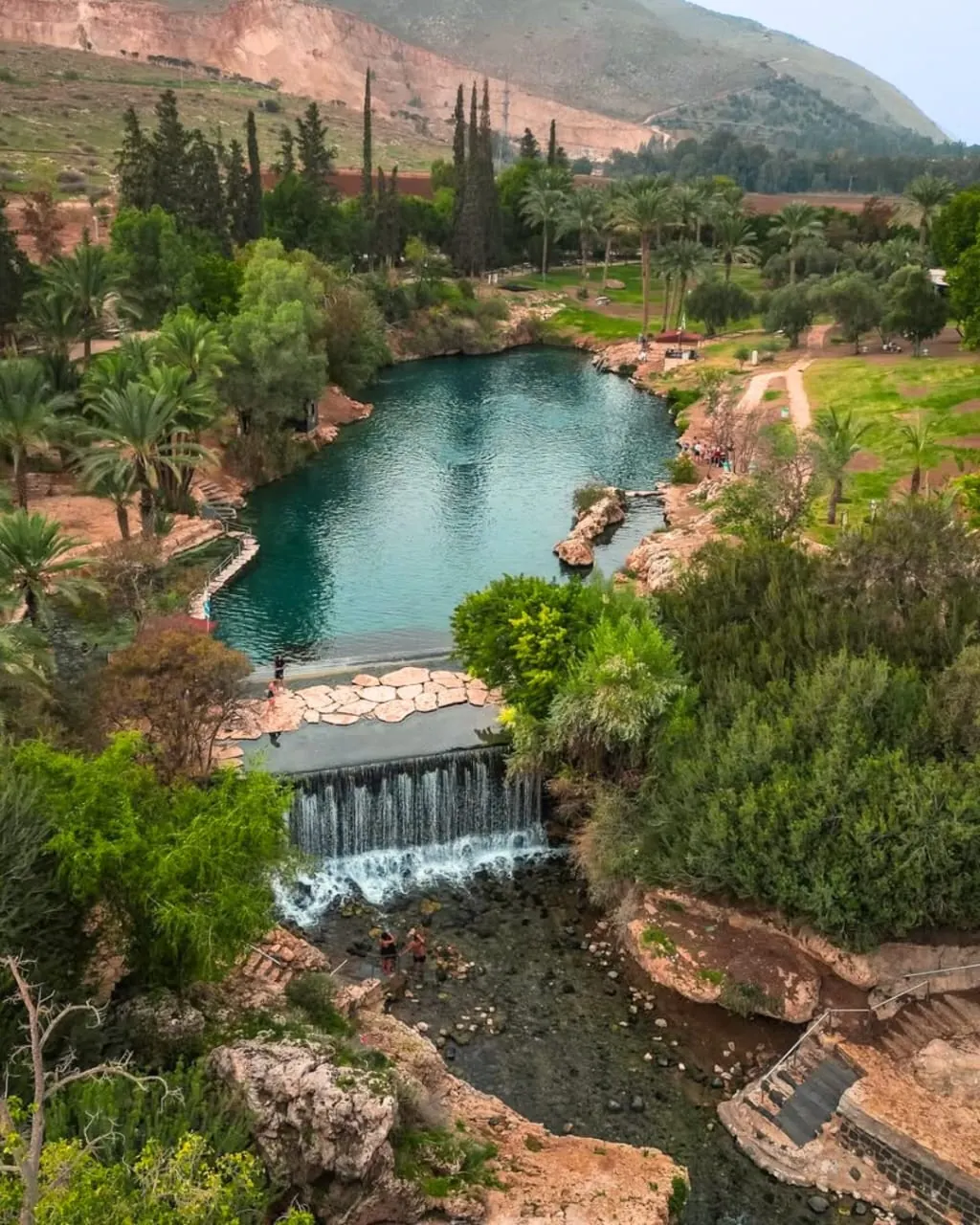 Natural spring aerial pool — Jordan Journey